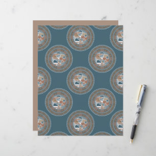 Abstract Accent Ornate Polka Dot Mandala Scrapbook