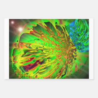 Abstract Acid Splash Drawing Wrapping Paper