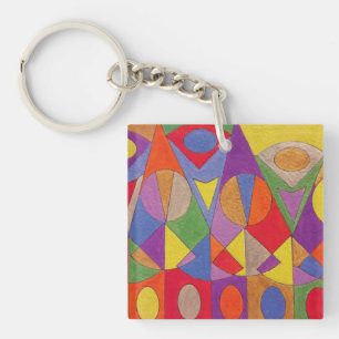 Abstract Acrylic 1 Keychain