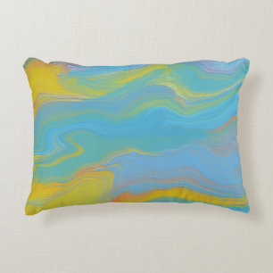 Abstract Acrylic Flow - Summer Breezes Accent Pillow