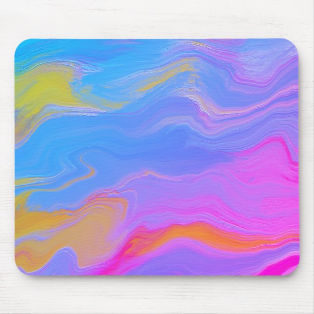 Abstract Acrylic Flow - Summer Breezes Mouse Pad (Front)