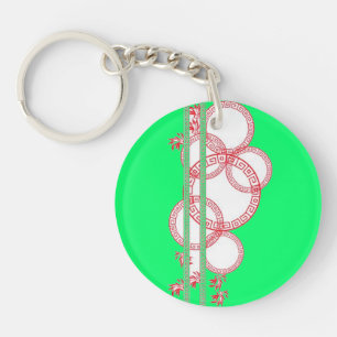 Abstract acrylic keychain