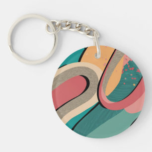 Abstract acrylic keychain