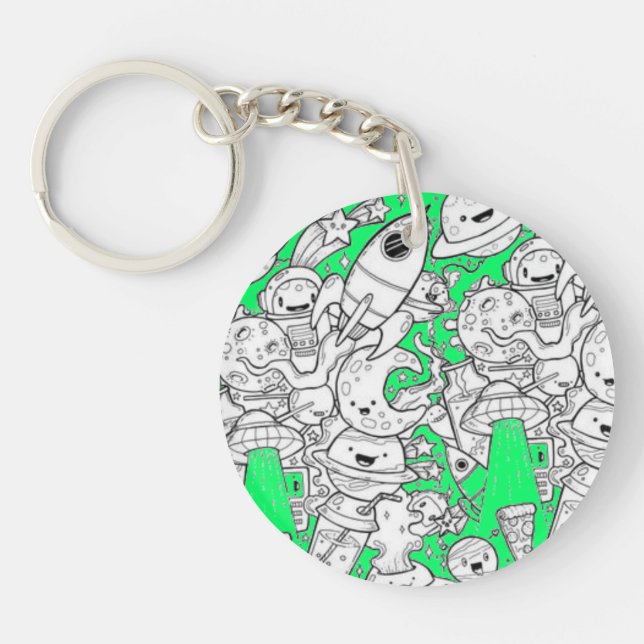 Abstract acrylic keychain (Front)