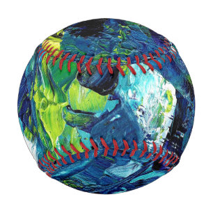 Abstract Acrylic Paint in Blue Baseball