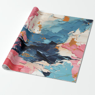 Abstract Acrylic Paint Splash Wrapping Paper