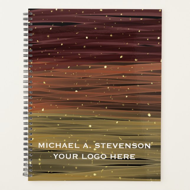 Abstract Acrylic Paint Strokes Personalized Planner (Front)