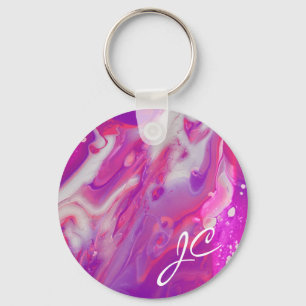Abstract Acrylic Pour Keychain