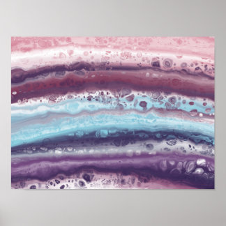 Abstract acrylic pour wall art