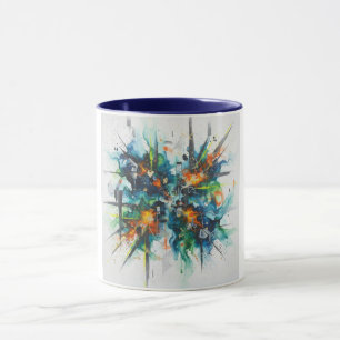 Abstract Act Color Burst Ceramic Mug