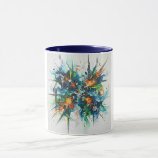 Abstract Act Color Burst Ceramic Mug