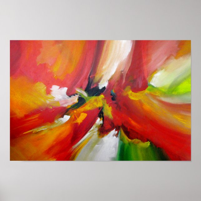 Abstract Action Painting Poster (Front)