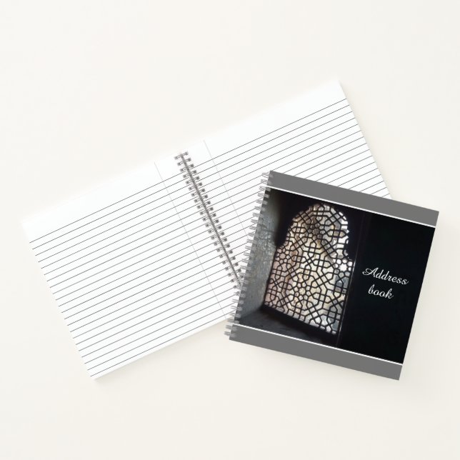 Abstract Address  Dark Spiral Notebook (Inside)