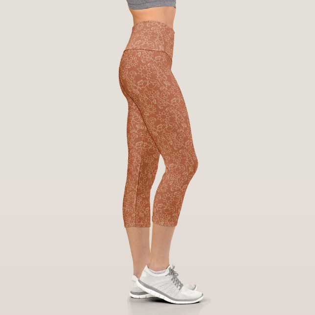 Abstract Adobe Bold and Stylish Capris Leggings  (Right)