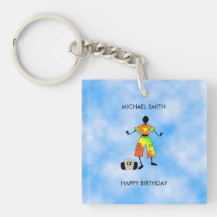 Abstract African art, Awesome Music vibe Keychain