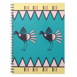 Abstract african art style design. Hand drawn trib Notebook
