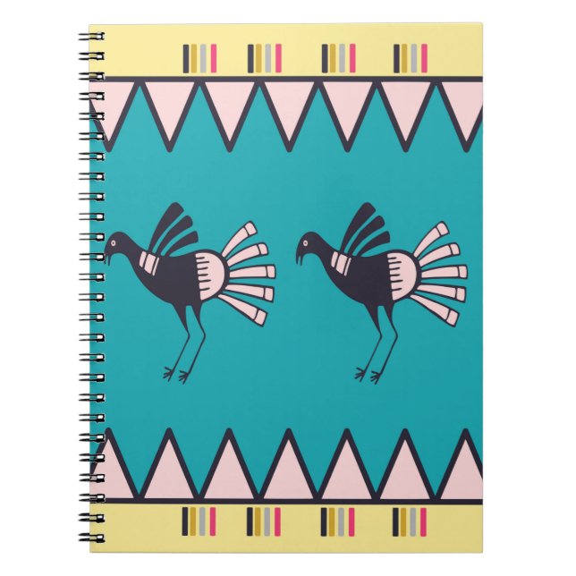 Abstract african art style design. Hand drawn trib Notebook (Front)
