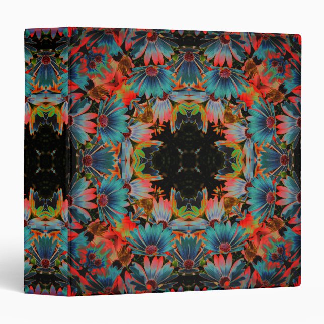 Abstract African Daisy Flowers  Binder (Front/Spine)