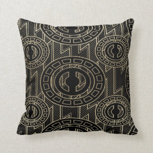 Abstract African Design Throw Pillow