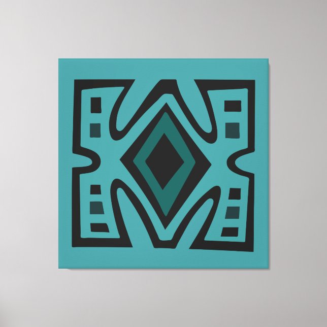 Abstract African geometric tribal pattern Canvas Print (Front)