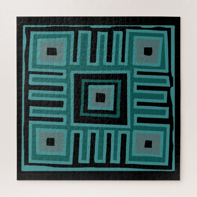 Abstract African geometric tribal pattern Jigsaw Puzzle (Vertical)