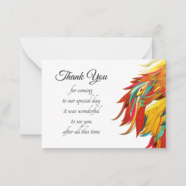 Abstract African Leather Thank You Cards (Front)