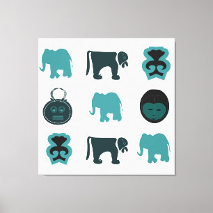 Abstract African Modern art Canvas Print