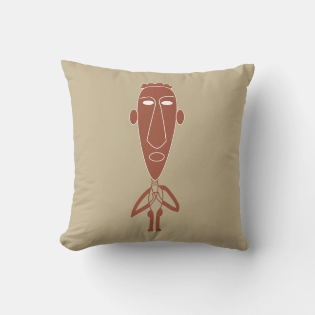 Abstract African modern art Throw Pillow (Front)