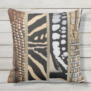 Abstract African Pattern Design Throw Pillow