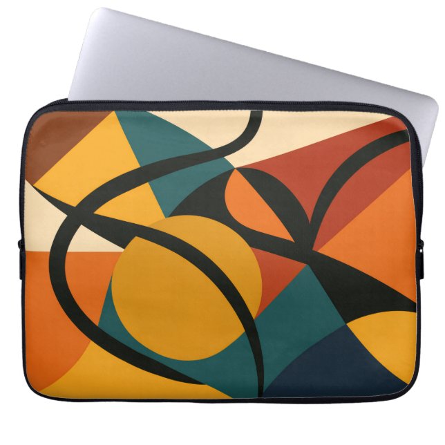 Abstract African Print  Laptop Sleeve (Front)
