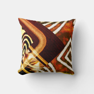 Abstract African Throw Pillow