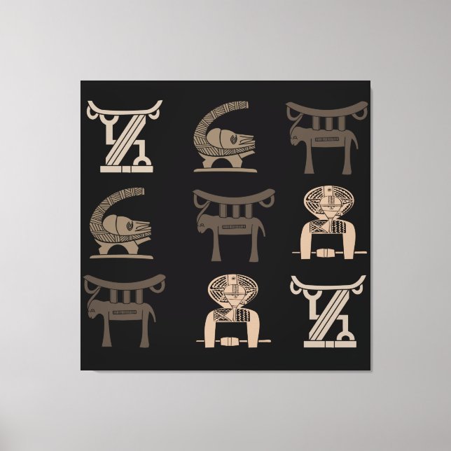 Abstract African tribal art Canvas Print (Front)