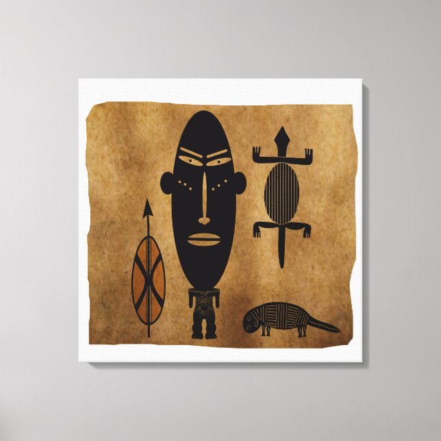 Abstract African tribal art Canvas Print (Front)