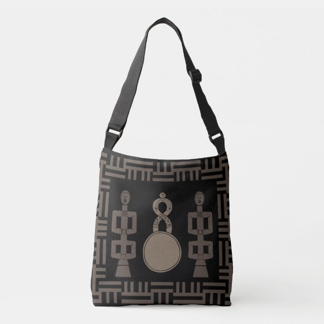 Abstract African tribal art Crossbody Bag (Front)