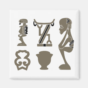 Abstract african tribal art magnet