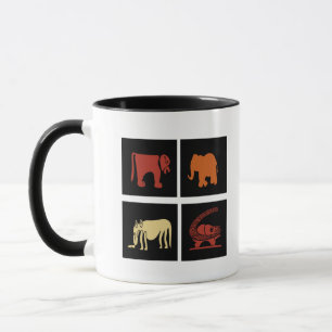 Abstract african tribal art mug