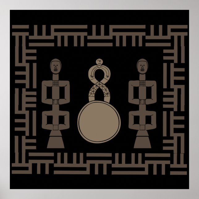 Abstract African tribal art Poster (Front)