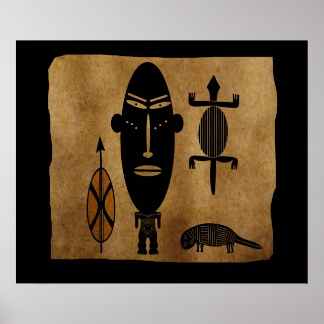 Abstract African tribal art Poster (Front)