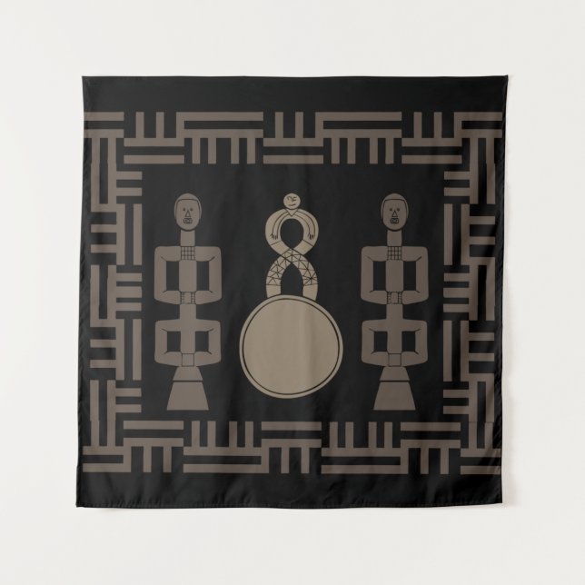 Abstract African tribal art Tapestry (Front)