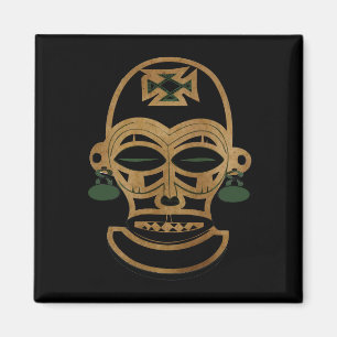 Abstract African tribal face tattoo art Magnet