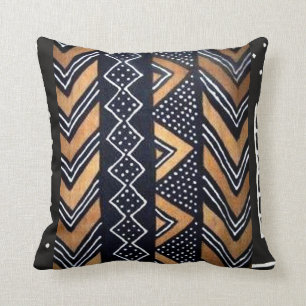 Abstract African Tribal Throw Pillow