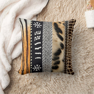 Abstract African Tribe  Design 2 Throw Pillow