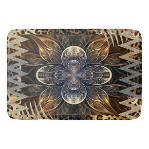 Abstract African Wild Flower Bath Mat