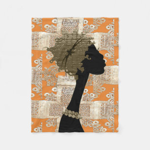 Abstract Afrocentric Motif  Fleece Blanket