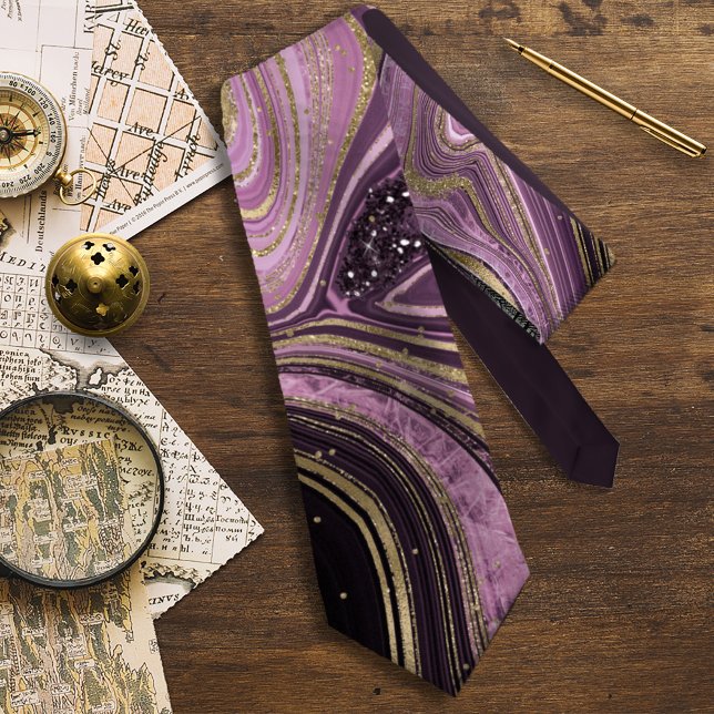 Abstract Agate Mauve ID827 Tie (Creator Uploaded)