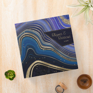 Abstract Agate Midnight ID827 Binder