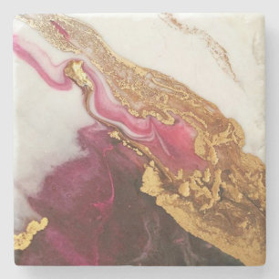 Abstract Agate Style Stone Coaster