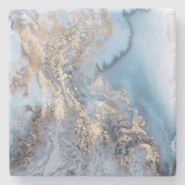 Abstract Agate Style Stone Coaster (Front)