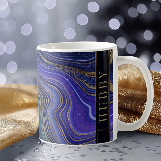 Abstract Agate Wedding Hubby Midnight ID827 Coffee Mug (Creator Uploaded)