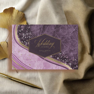 Abstract Agate Wedding Mauve ID827 Guest Book